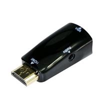 Kabel redukce HDMI na VGA + Audio, M/F, černá - skladem