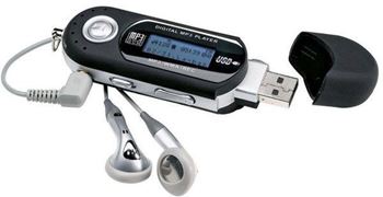 Diktafon, přehrávač MP3, rádio AK301 černý, s displejem