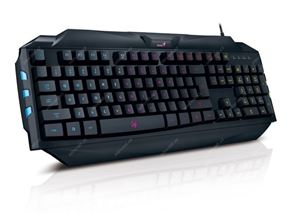 Klávesnice herní, podsvícení, drátová / USB / černá / CZ+SK layout, GENIUS GX GAMING Scorpion K5