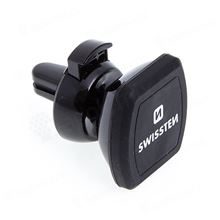 Magnetický držák mobilního telefonu do ventilační mřížky u auta SWISSTEN S-GRIP Air Vent M3 - 360° otočný - hranatý - černý