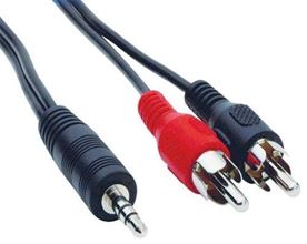 	Kabel 2xCinch-Jack 3,5 stereo, 10m