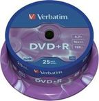 Verbatim DVD+R 4,7GB 16X 25 ks cake box