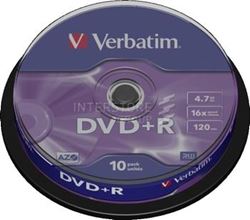 Verbatim DVD+R cakebox 10 4.7GB 16x