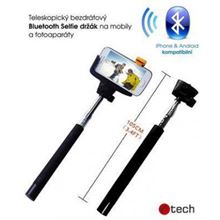 Teleskopická selfie tyč s Bluetooth ovládáním C-Tech MP107