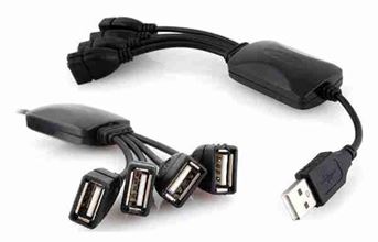 USB HUB  (rozbočovač)kabelový 4 portový