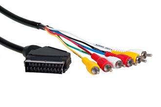 Kabel SCART - 6x cinch konektor, délka 1,5m.