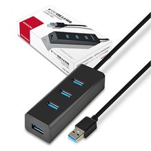 Rozbočovač 4x USB 3.0 CHARGING hub 1.2m cable, napájený, AXAGON