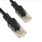 Síťový datový patch kabel RJ45 Cat5e UTP 0.5m Black