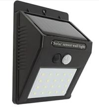 Solární nástěnné svítidlo s čidlem PIR, 20 x LED