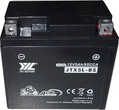 Pb akumulátor JYC JTX5L-BS AGM pro motocykly 12V/5Ah pravý