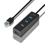 Rozbočovač 4x USB 3.0 CHARGING hub 1.2m cable, napájený, AXAGON #1